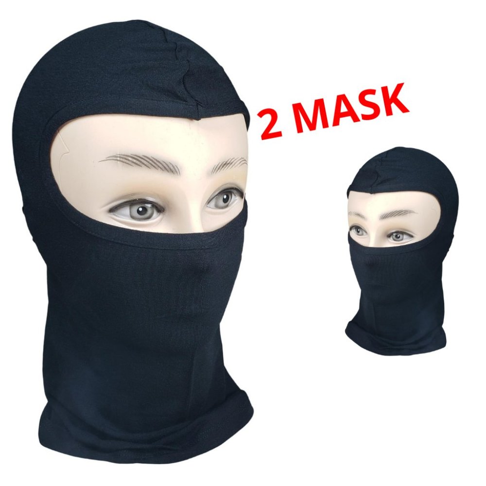 2 Pieces Black Ninja Winter Face Masks
